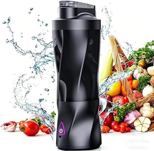 Portable Juicer Blender, Food Grade Tritan with BPA Free 6 Stainless Steel Blades, USB Power Source Rechargeable Household Mini Electric Portable Juicer with Auto Self-cleaning function. - Image 2