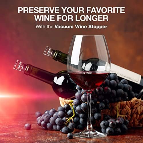 Mueller Electric Wine Opener Set - Rechargeable Batteries and USB Charging Cable - Electric Corkscrew Opener with Foil Cutter, Wine Pourer, Vacuum Stopper (Batteries Included), Valentines Day Gift