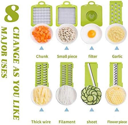 Onion Chopper, chopper vegetable cutter Vegetable Chopper Veggie Cutter Multifunctional Mandoline Slicer Dicer With Colander Basket And Container - Image 4