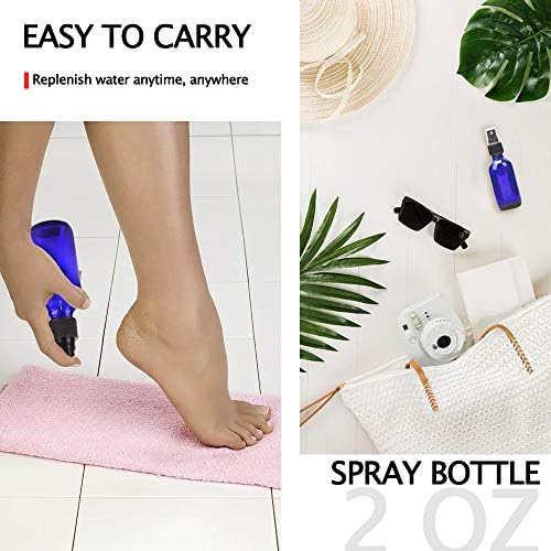 Wedama Spray Bottle, 2 oz Fine Mist Glass Spray Bottles, Little Refillable Liquid Containers for Watering Flowers Cleaning (16 Pack, Blue) - Image 6
