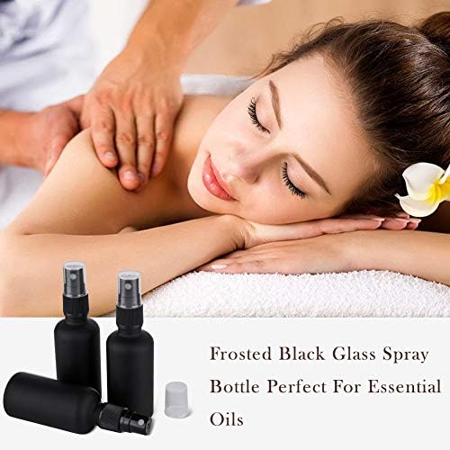 2oz Frosted Black Glass Spray Bottles for Essential Oils, Set of 3 - Image 5