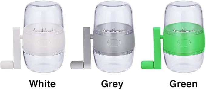 Manual Nut Grinder, Portable Nut Chopper Hand Crank for All Nuts Walnut Pecans, Food Chopper Garlic Cutter Hand Held Food Shredder Cutter Mincer Blender Kitchen Tool(Grey)