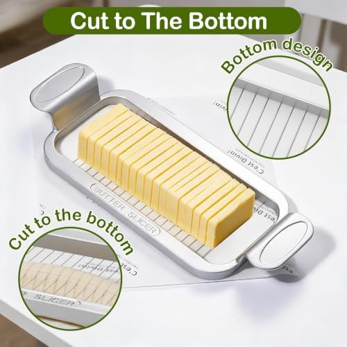 Large Butter Cutter Banana Slicer, Heavy Duty Aluminum & Stainless Steel Wires, Multipurpose Slicer for Butter, Cheese, Banana, Boiled Egg, Strawberry, Dishwasher Safe Kitchen Cutting Tool - Image 6