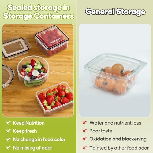 42 PCS Food Storage Containers with Lids Reusable (21 Containers & 21 Lids)