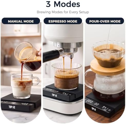 Espresso Coffee Scale with Timer, 0.1g Precision Digital Shot Scale