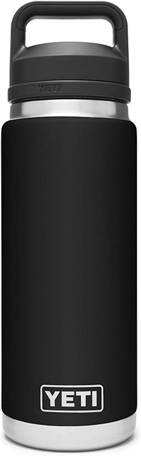 Rambler 26 oz Bottle, Vacuum Insulated, Stainless Steel with Chug Cap, Black