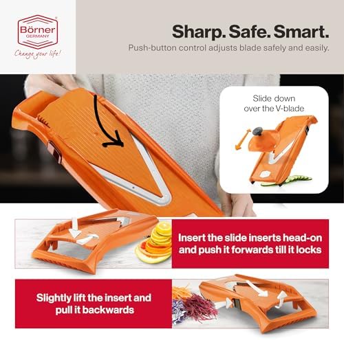 V Power Mandoline, V-7000, Orange