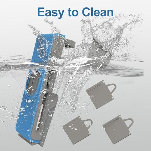 Mandoline Slicer Safe Multifunctional Dicer Adjustable Commercial Slicer Machine Stainless Steel Chopper (Grey Light Blue) - Image 5