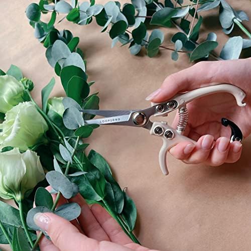 Precision Garden Trimming Scissors & Hand Pruner - Cream
