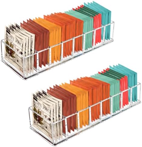 Tea Bag Organizer, Tea Holder, Tea Organizers and Storage, 2 Pack