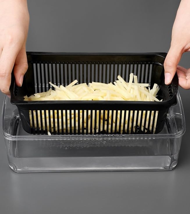 Vegetable Chopper and Slicer, 22-in-1 Multi-Purpose Kitchen Mandoline, Food Dicer with Collection Tray, White - Image 7