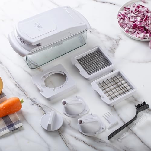 Cook with Color Vegetable Chopper - Multifunctional 11 in 1 Vegetable Chopper with Container - Food Chopper to Dice, Chop, Slice, Julienne and Spiralize, Gray - Image 7