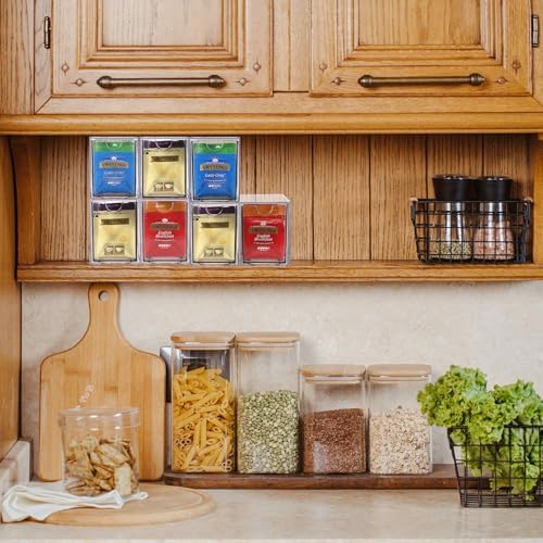 3 Drawers Tea Bag Organizer, Clear Acrylic Stackable Tea Bag Storage Holder for Kitchen Pantry, Coffee Pod Snack Storage for Countertop Cabinet