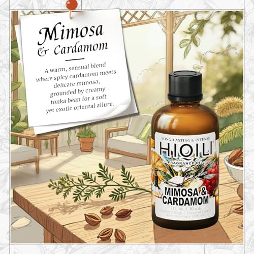 HIQILI Mimosa & Cardamom Fragrance Oil for Diffuser & Aromatherapy - Image 2