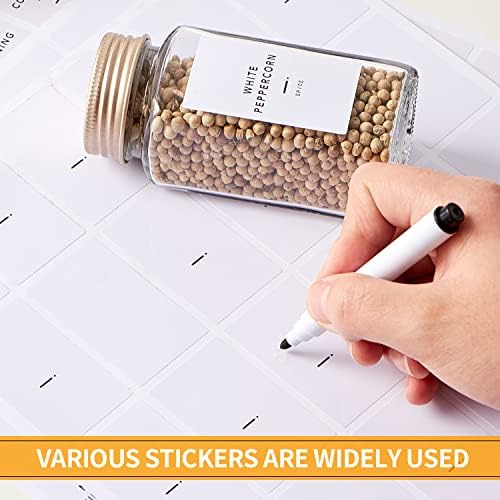 25 Pcs Spice Jars with Label- Glass Spice Jars with Gold Metal Caps