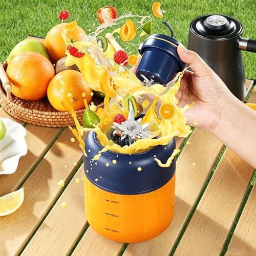2026 Portable Wireless Juicer Cup, 27oz & 44oz Personal Blender with 38 Stainless Steel Blades, USB-C Rechargeable Smoothie Maker for Shakes, Fruits, Ice, Travel, Gym & Office Use (44oz - White) - Image 4
