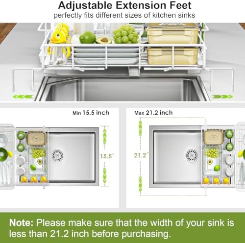 Dish Drying Rack - Extendable Dish Rack, Drying Rack Kitchen