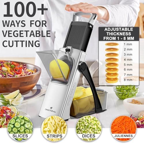 Safe Mandoline Slicer Plus, Bigger Size, Potato Slicer, Black