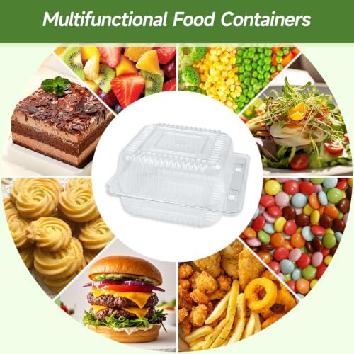 100 Pack Extra Heavy Duty Clear Slice Cake Carriers