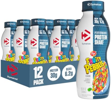 Dymatize 30g High Protein Performance Shake, Fruity Pebbles, 12 Pack