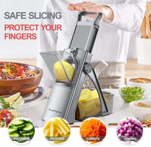 SupMaKin Safer Mandoline Slicer for Kitchen, Vegetable Slicer & Chopper - Image 6