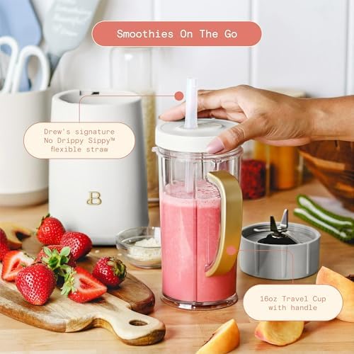 Personal Blender 12-Piece Set, 240W Motor, Emulsifying Stainless Steel Blade System, 16oz Travel Cup with Straw, BPA-Free Dishwasher Safe Jars - Image 4