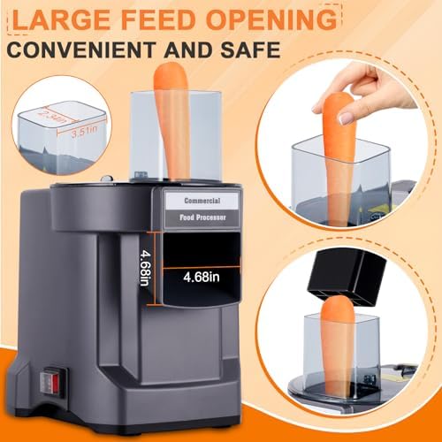 Electric Vegetable Chopper Dicer with 3 Blades, 3 IN 1, 110V - Image 3
