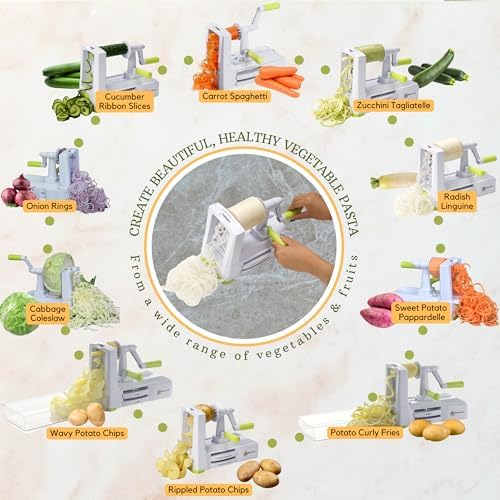 10-Blade Countertop Vegetable Spiralizer and Veggie Noodle Maker