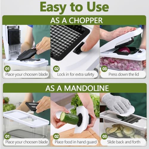 Multifunctional Vegetable Chopper & Mandoline Slicer, Veggie Chopper - Image 4