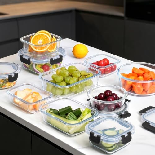 30Pack Glass Meal Prep Containers with Lids Set