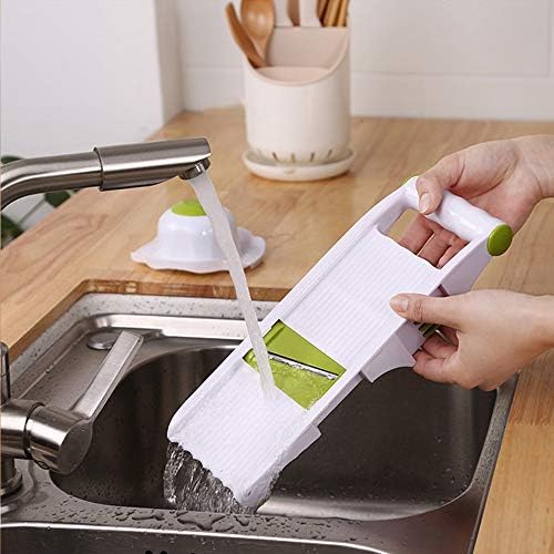 Mandoline Slicer and Chopper and Grater,Adjustable Thin Slice Cucumber Slicer Kitchenaid Accessories Potato Carrot Grater Stainless Steel Food Vegetable Slicer with Finger Guard Protector - Image 4