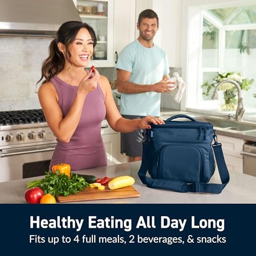 Prep Deluxe Insulated Meal Prep Lunch Bag for Adults, Holds 5 Meals