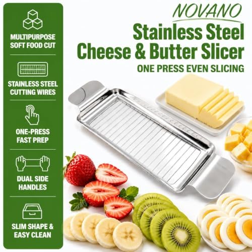 NOVANO Stainless Steel Cheese & Butter Slicer - Image 3
