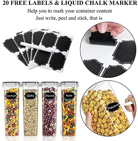 2.8L Pasta Containers for Pantry Organization and Storage, 9PCS