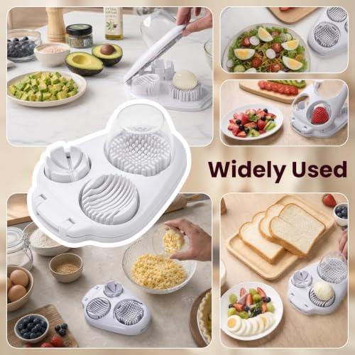 3-in-1 Hard Boiled Egg Slicer with Cleaning Brush, Dishwasher Safe - Image 7