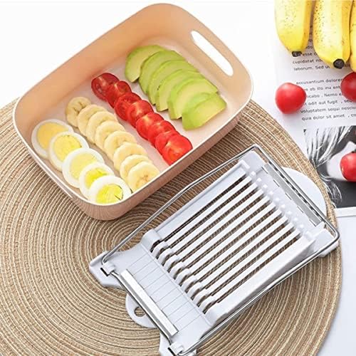 Multifunctional Stainless Steel Luncheon Meat Slicer,Home Slicing and Splitting Tools,Food Slicer for Butter Cheese Kiwifruit Strawberry Banana and Cooked Eggs Etc. (White) - Image 4