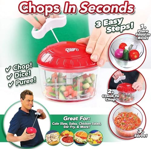 Food Chopper & Processor, Dice Vegetables, Garlic, Onions