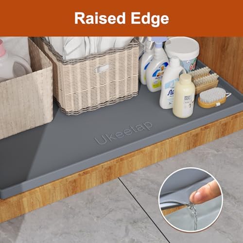 34" x 22" Extra Thick Silicone Mat Waterproof with Raised Edge