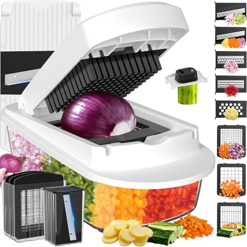 8-Blade Cook Tool & Gadget Sets, Egg Slicer Chopper Grater Set, White by ukeetap