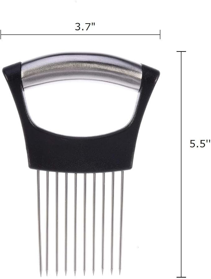 Onion Cutter, 1 PC Onion Holder Fork Cutter Chopper Slicer Peeler Stainless Steel Vegetable Slicer Tomato Cutter Meat Needle Chicken Kitchen Tool