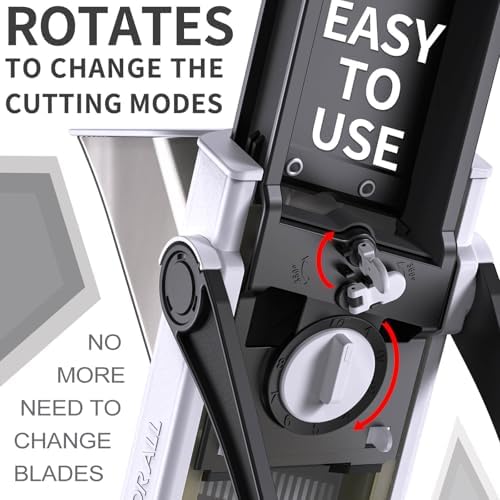 Safe Mandoline Slicer Plus, Bigger Size, Potato Slicer, Black