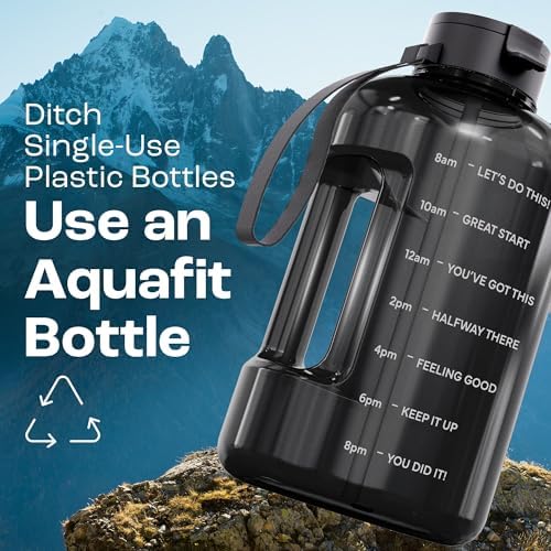 1 Gallon Water Bottle with Motivational Quotes