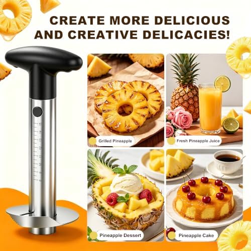 Pineapple Corer and Slicer, Stainless Steel Pineapple Cutter Tool