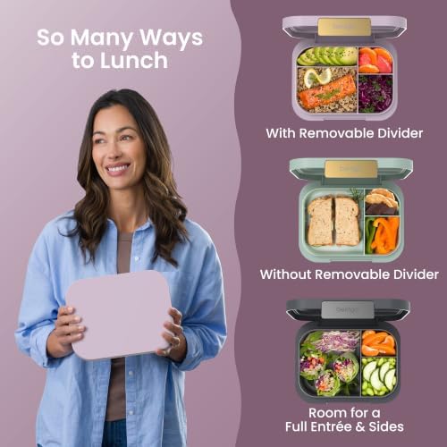 Modern Adult Bento Lunch Box with 3-4 Compartments