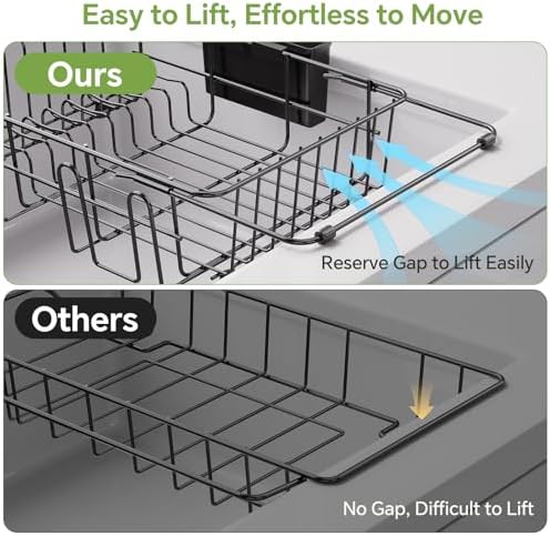Expandable Dish Drying Rack in Sink, Black