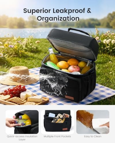 Lunch Bag for Men Women, Large Insulated Lunch Box Cooler Lunbox