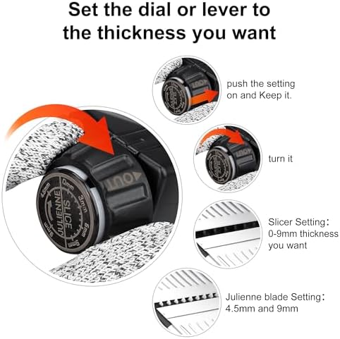 -BINGBING- Mandoline Slicer for Kitchen, Adjustable Mandoline Food Slicer - Image 5