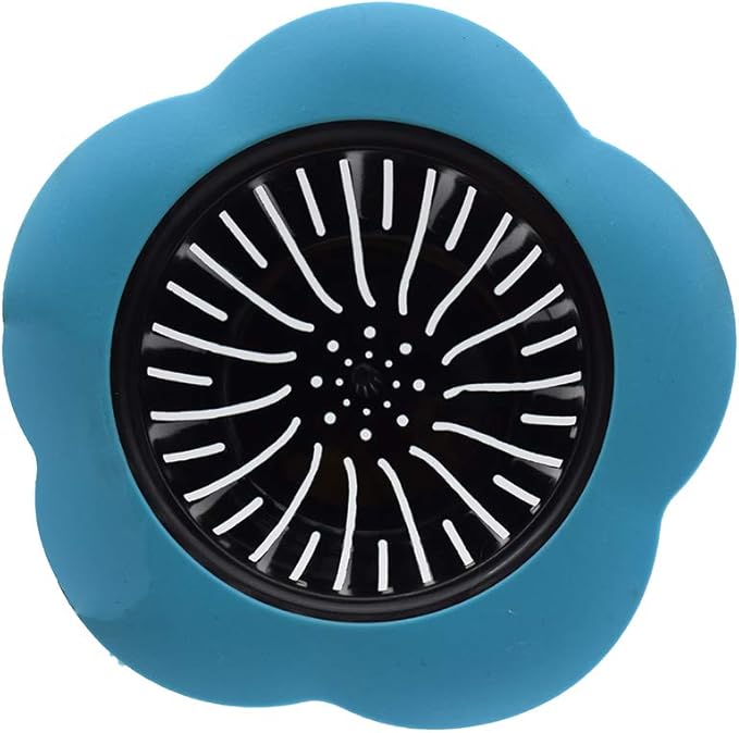 Silicone Kitchen Sink Strainer 2 Pack, Pouring strainers，Drain FilterLarge Wide Rim 4.5" Diameter (4.5" Diameter, 2 Red)