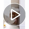 2 Tier Slim Bathroom Storage Cabinet, Foldable and Movable, White