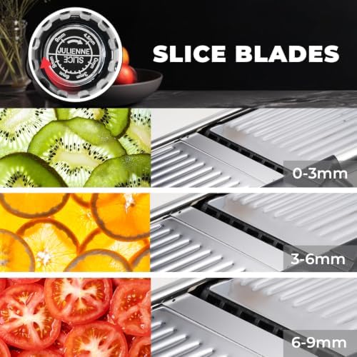 5‑in‑1 Adjustable Mandoline Slicer, Stainless Steel Vegetable Cutter